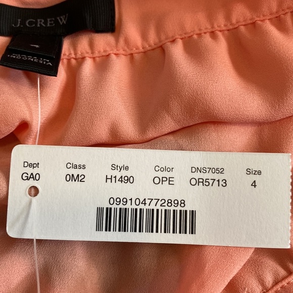 J. Crew Dress Tank. Size 4. Adorable ruffle straps. Cross-strap front. Coral. - Picture 11 of 13